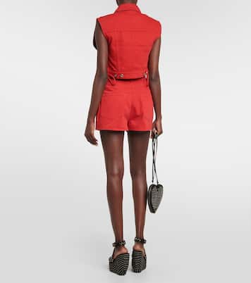 High-rise cotton shorts | Alaïa