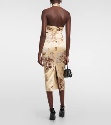 Cropped-Top aus Seidensatin | Alessandra Rich