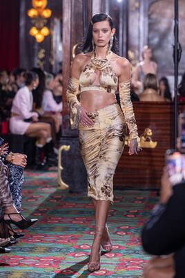 Cropped-Top aus Seidensatin | Alessandra Rich