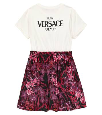 Orchid Barocco printed dress | Versace Kids