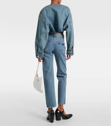 Jean droit à taille mi-haute | Prada