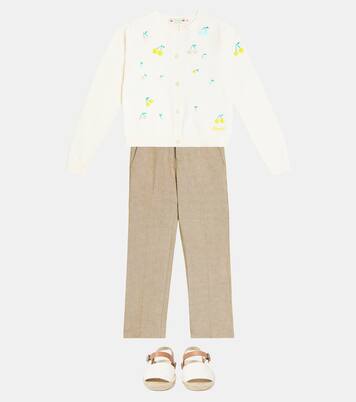 Cardigan Toesie brodé en coton | Bonpoint