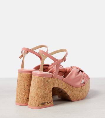 Plateausandalen Heloise 95 aus Leder | Jimmy Choo