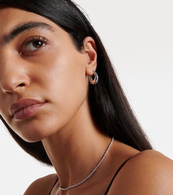 Ohrringe Chakra Icon aus 18kt Weißgold mit Saphiren | Ananya