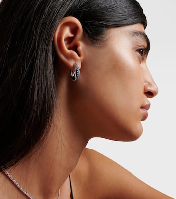 Ohrringe Chakra Icon aus 18kt Weißgold mit Saphiren | Ananya