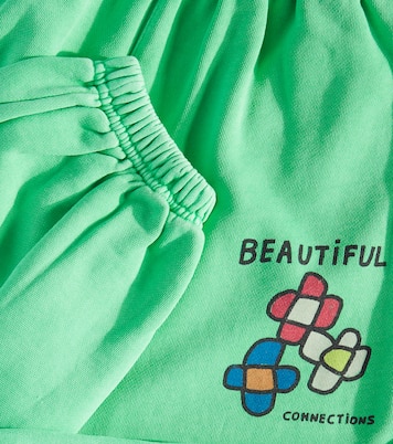 Printed cotton jersey sweatpants | Jellymallow