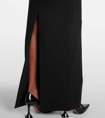 Abito lungo Karina in twill e crêpe | Solace London