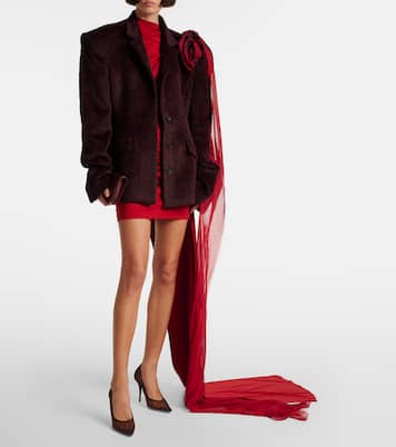 Draped cotton jersey miniskirt | Didu