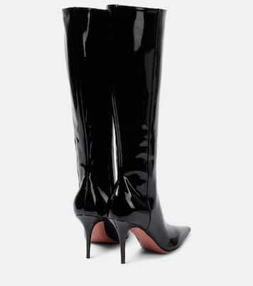 Barbara 90 patent leather knee-high boots | Amina Muaddi