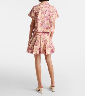 Cropped-Hemd Virtuosa Florecer aus Leinen | Agua by Agua Bendita