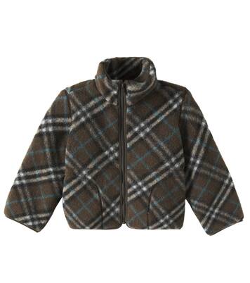 Burberry Check wool-blend fleece jacket | Burberry Kids