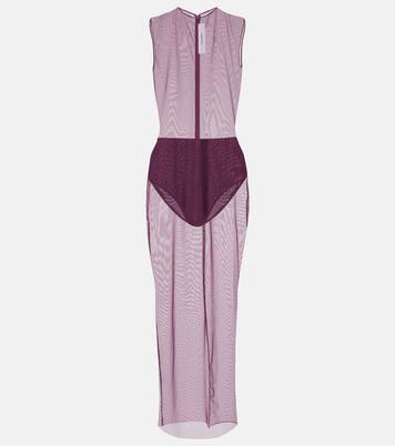 Robe midi en résille | Alex Perry