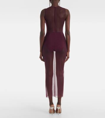 Robe midi en résille | Alex Perry