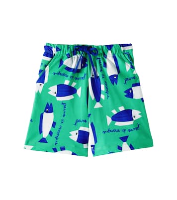 Printed cotton-blend Bermuda shorts  | Fábula