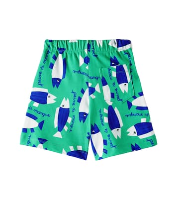 Printed cotton-blend Bermuda shorts  | Fábula