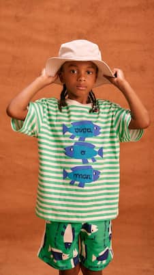 Printed cotton-blend Bermuda shorts  | Fábula