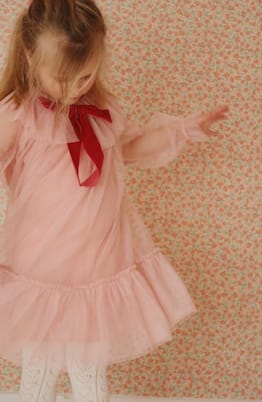 Bow-detail tulle dress | Konges Sløjd