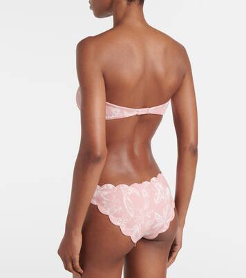 Haut de bikini bandeau Antibes à fleurs | Marysia