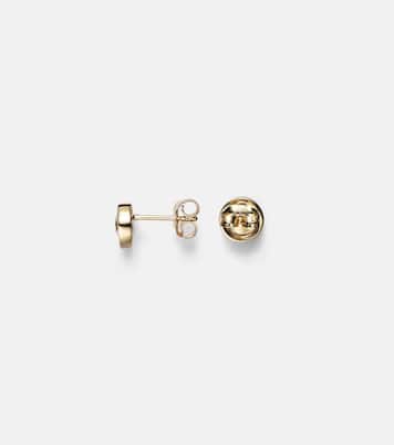 Fluted 14kt gold earrings with diamonds | Sydney Evan