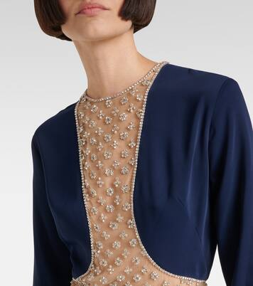 Verzierte Robe aus Tüll | Costarellos