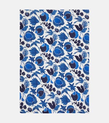 Wildbird Blu Medium linen tablecloth | La DoubleJ