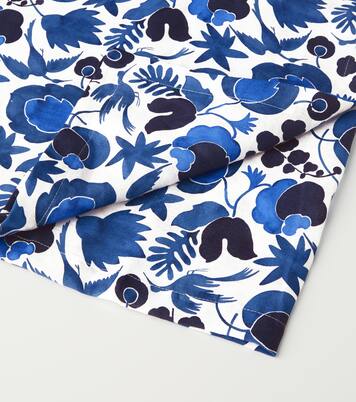 Wildbird Blu Medium linen tablecloth | La DoubleJ