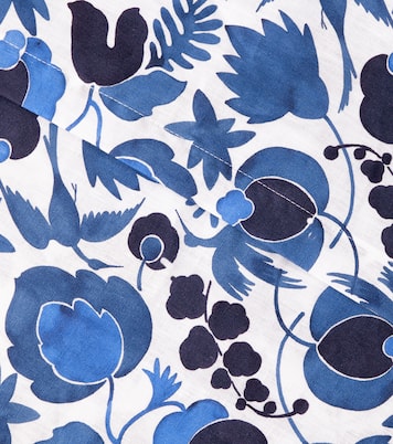 Wildbird Blu Medium linen tablecloth | La DoubleJ