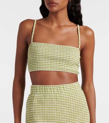 Gingham bra top | Vince