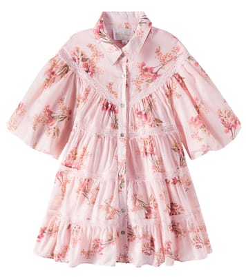 Floral tiered cotton shirt dress | Petite Amalie  