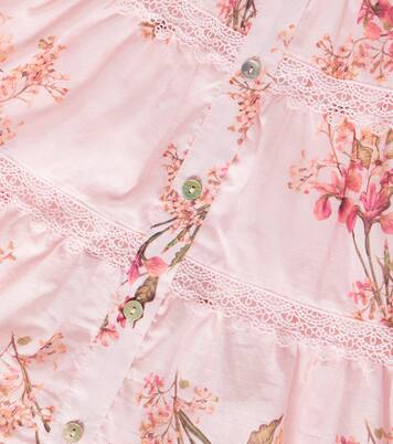 Floral tiered cotton shirt dress | Petite Amalie  