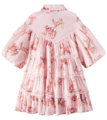 Floral tiered cotton shirt dress | Petite Amalie  