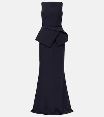 Abito lungo in crêpe con cintura | Safiyaa