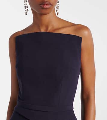 Abito lungo in crêpe con cintura | Safiyaa