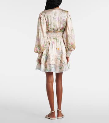 Robe imprimée en soie à cristaux | Camilla