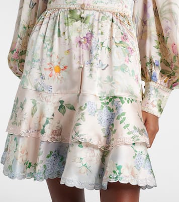 Robe imprimée en soie à cristaux | Camilla