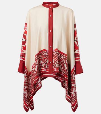 Foulard printed silk twill shirt | La DoubleJ