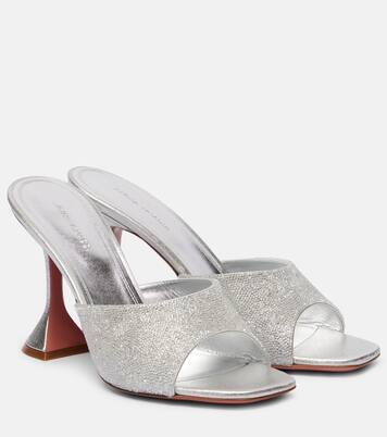 Lupita 95 embellished leather mules | Amina Muaddi