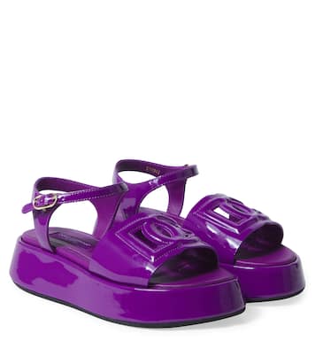 DG patent leather platform sandals | Dolce&Gabbana Kids
