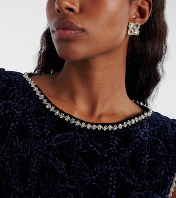 Piccolo embellished gold-plated earrings | Jennifer Behr