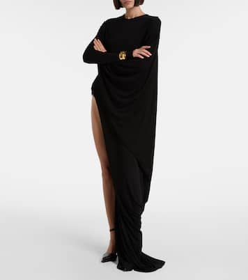 Asymmetric crêpe jersey maxi dress | Tom Ford
