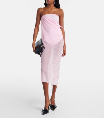 Midikleid aus Jersey und Crêpe | Courrèges