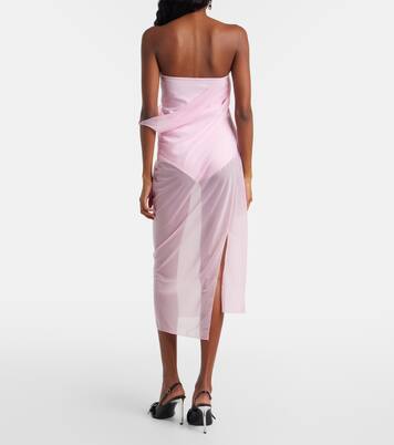 Midikleid aus Jersey und Crêpe | Courrèges