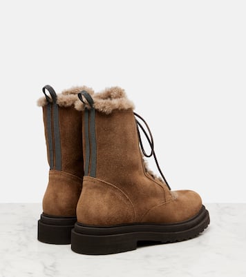 Schnürstiefel Monili aus Veloursleder | Brunello Cucinelli