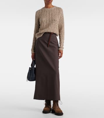 Schnürstiefel Monili aus Veloursleder | Brunello Cucinelli