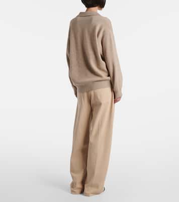 Monili cashmere-blend polo sweater | Brunello Cucinelli