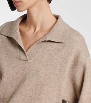Monili cashmere-blend polo sweater | Brunello Cucinelli