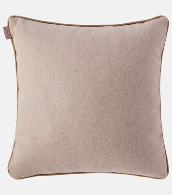 Sponge logo cotton and wool cushion | Etro