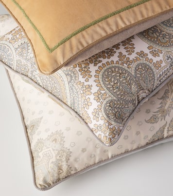 Sponge logo cotton and wool cushion | Etro