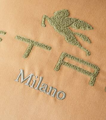 Sponge logo cotton and wool cushion | Etro