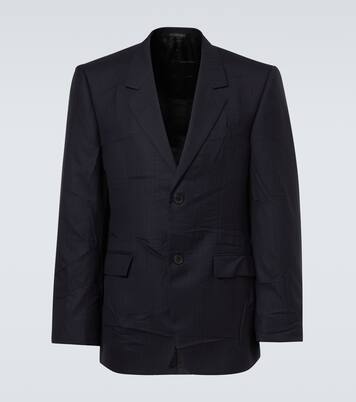 Blazer rayé en laine | Balenciaga